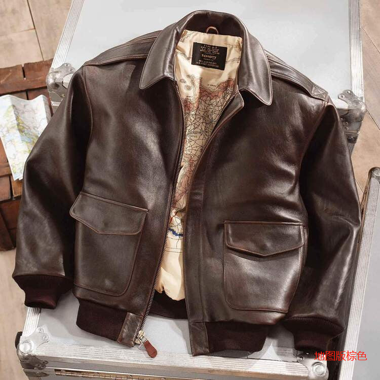 Youdaoplaceholder0 us air force fur integrated pilot couple leather jacket motorcycle fur collar coat