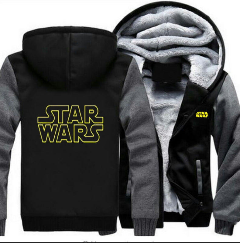 Star wars Hoodie Men's Winter coat Heavy coat stylish casual three layer protection